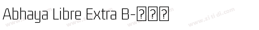 Abhaya Libre Extra B字体转换